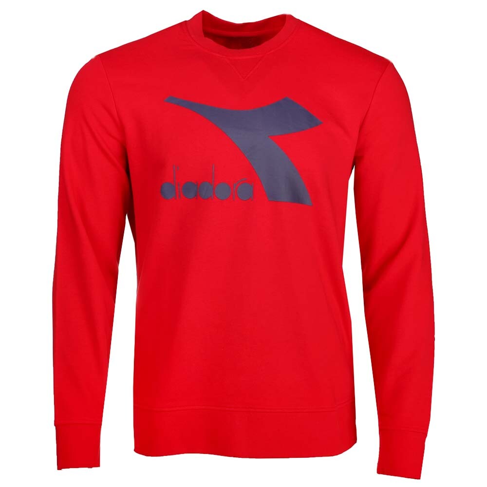 Diadora Logo Chromia Crew Neck Sweatshirt Mens Red  177764-45046
