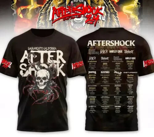After Shock Sacramento California Concert Rock Time 3D T-Shirt
