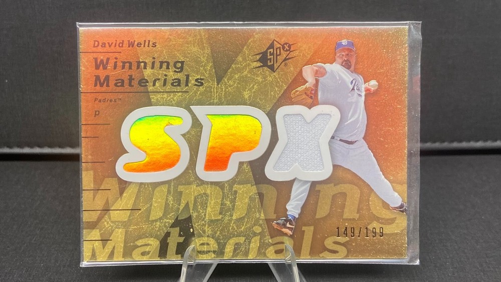 2007 SPX Winning Materials GOLD David Wells #WM-WE /199 GAME USED Patch Card