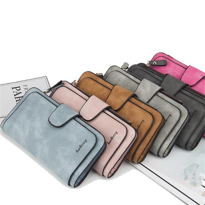 Leather Button Wallet Credit Card Holder for Women - Modern Multicolor Gift Medium Size  