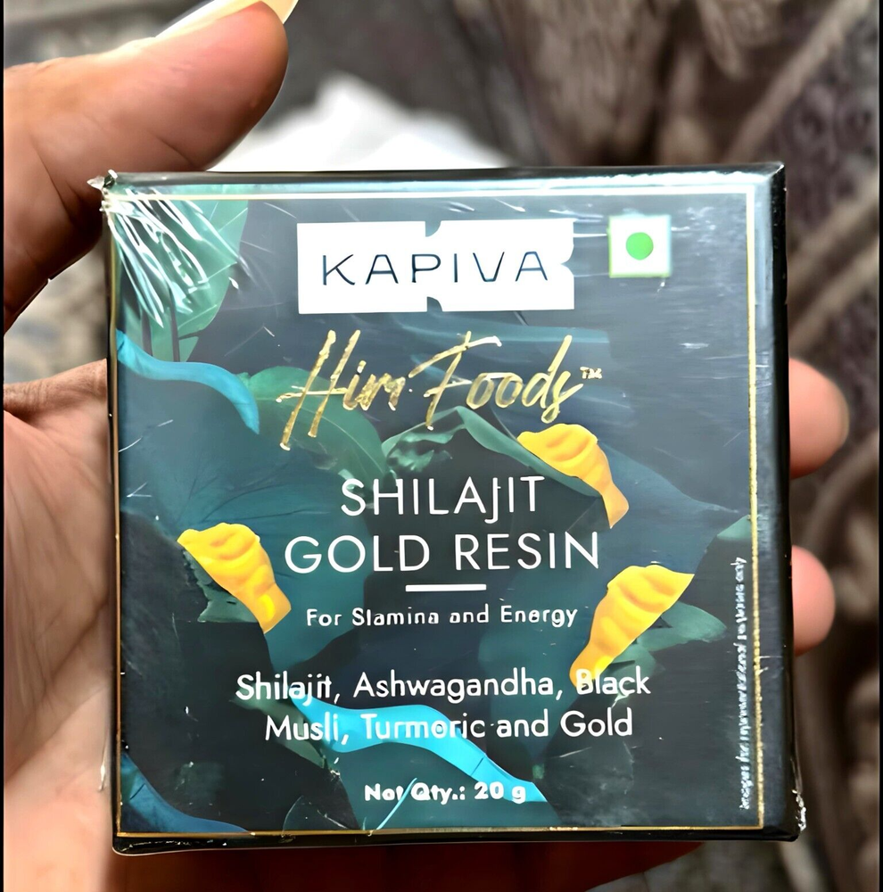 Kapiva Shilajit Gold Resin 20g | Enhances Stamina | 24K Gold Infused Formula