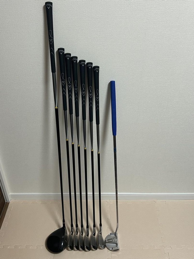 Used Callaway Warbird Golf Club Set with Driver, Iron, Putter S Flex No Bag