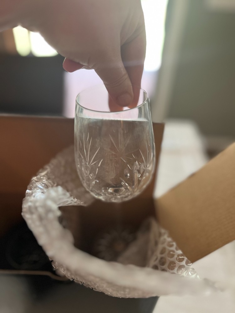 Elegant Cashs Crystal Wine Glasses Set of 2 - New in Box, Made in Ireland