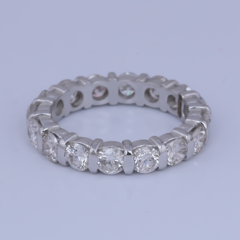 3Ct Round Cut Simulated Diamond Full Eternity Band Ring In 14K White Gold Plated