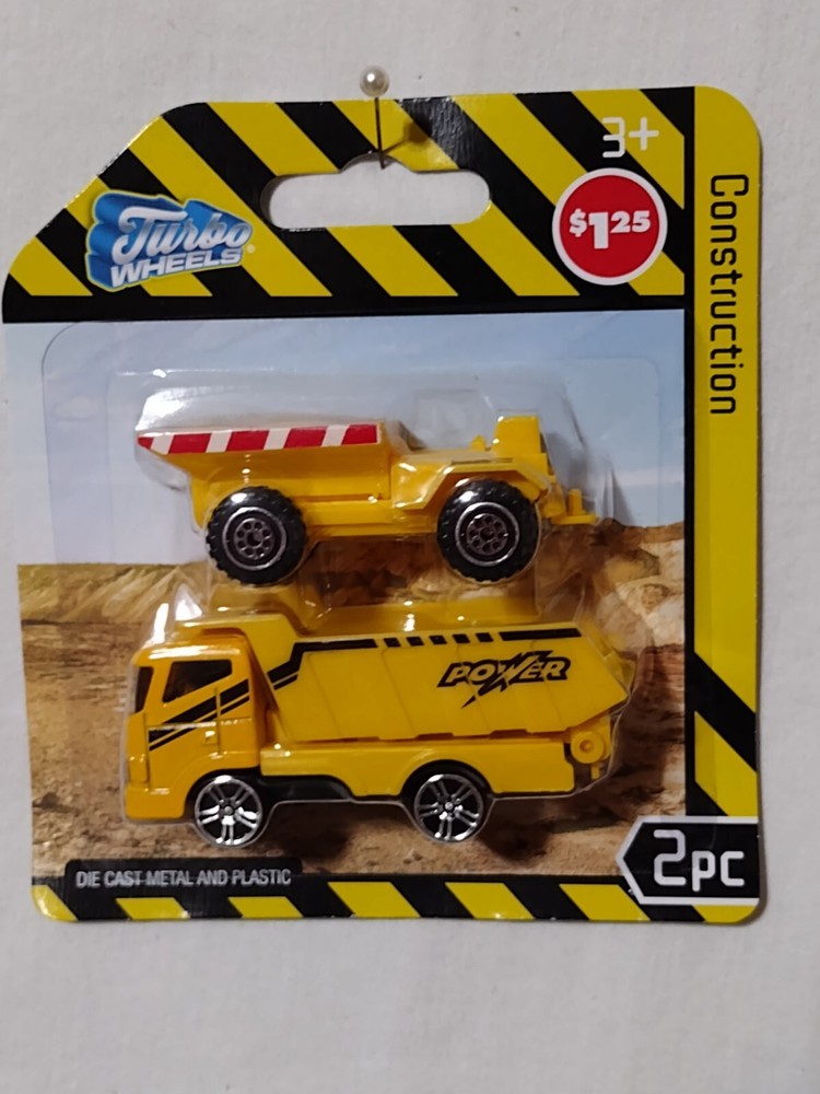 Construction Vehicles Rare 2 pc  Diecast  Metal and Plastic New in Package