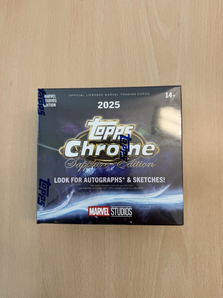 2025 Topps Marvel Studios Chrome Sapphire Hobby Box Factory Sealed