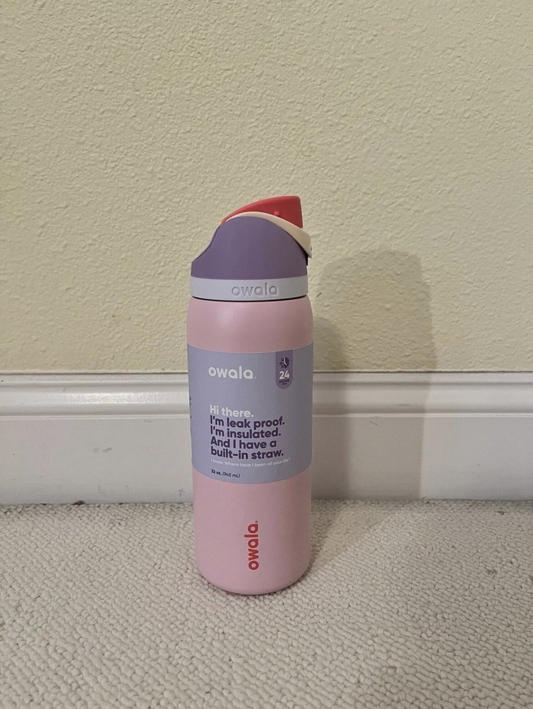 NEW SEALED Owala Freesip Blossom Bunny 32oz Stainless Steel Water Bottle RARE