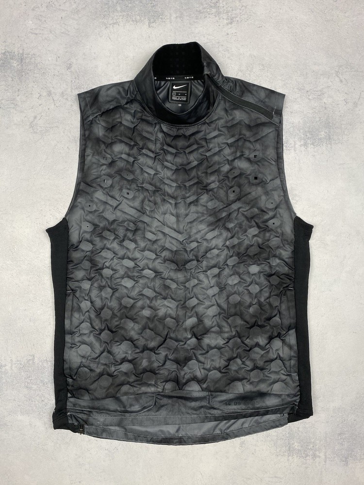 Nike Aeroloft Tech Pack Run GooseDown Gray Vest Mens Size Medium
