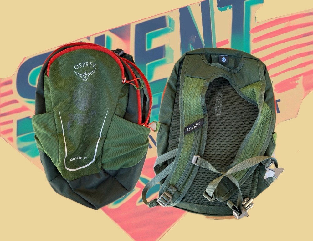 Osprey Daylite Jr Kids Hiking Backpack Green Hydration Compatible  