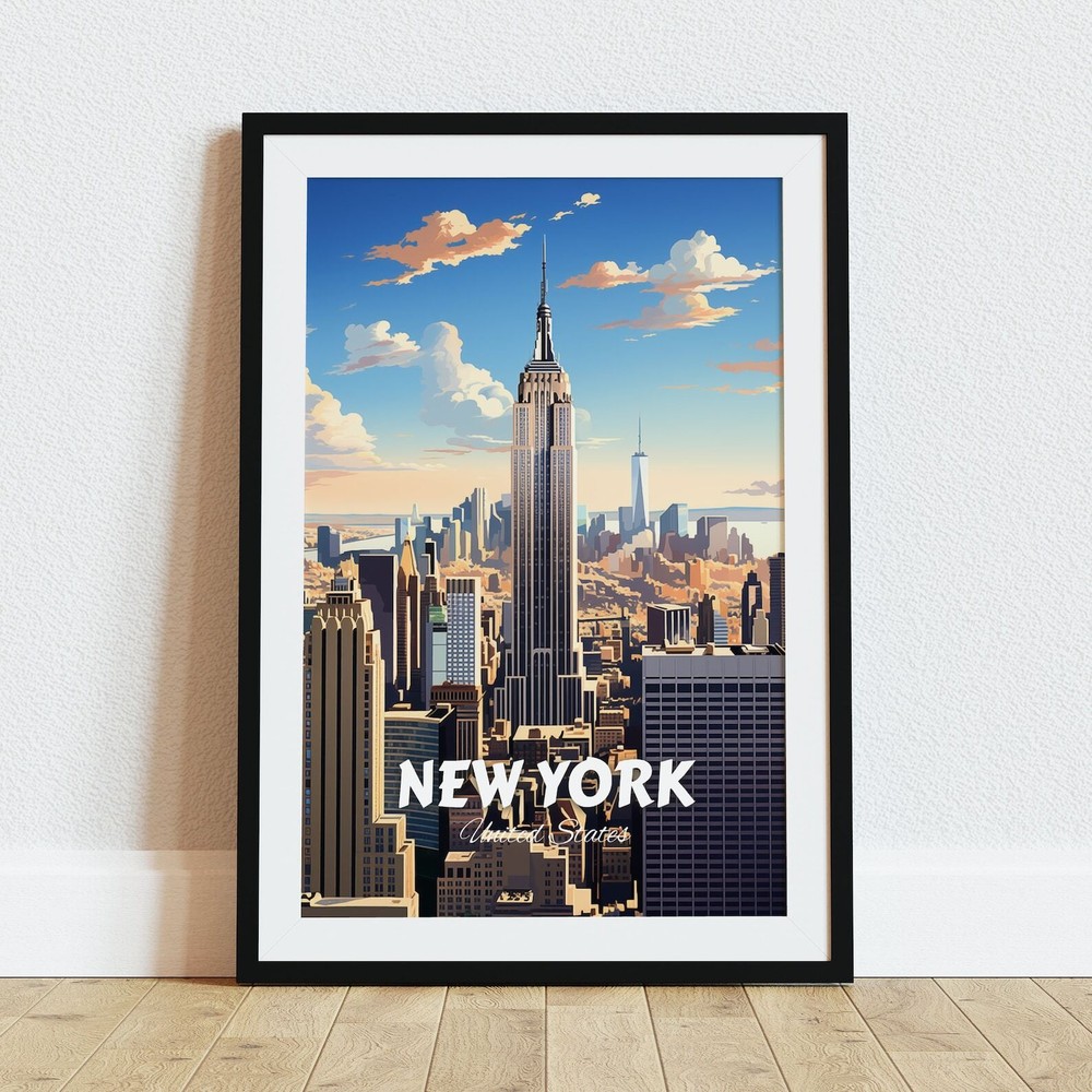 New York Travel Poster Wall Art Print Usa Poster Home Decor New York Statue Of