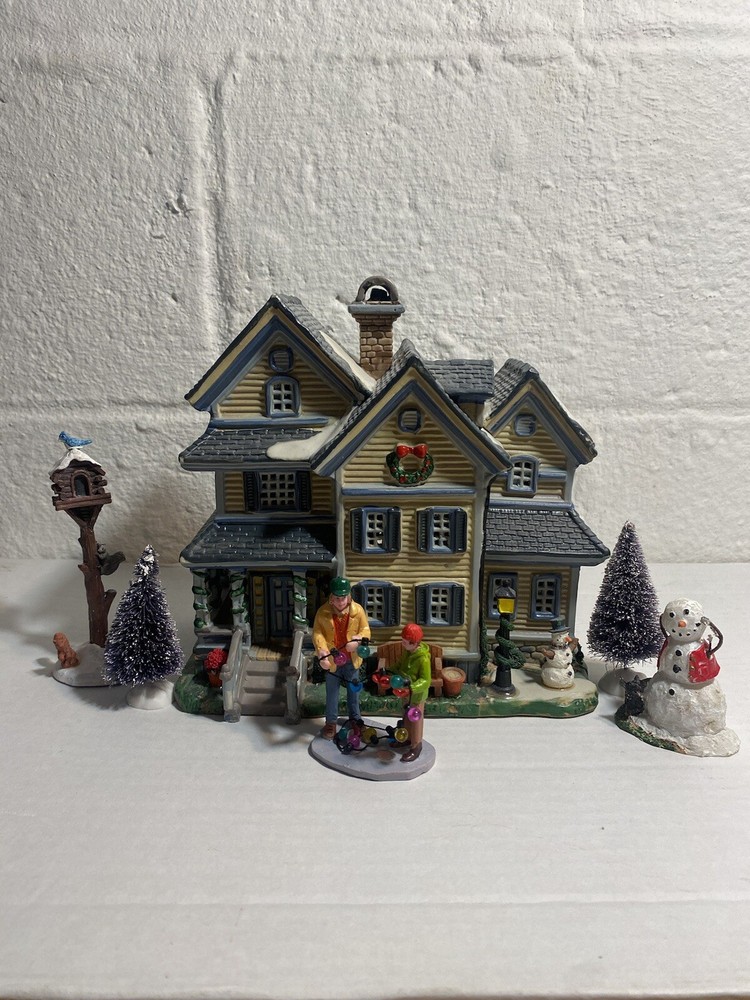 Lemax Lot “Hobart House” 2004 Plymouth Corners Village Lighted Building (6 pcs!)
