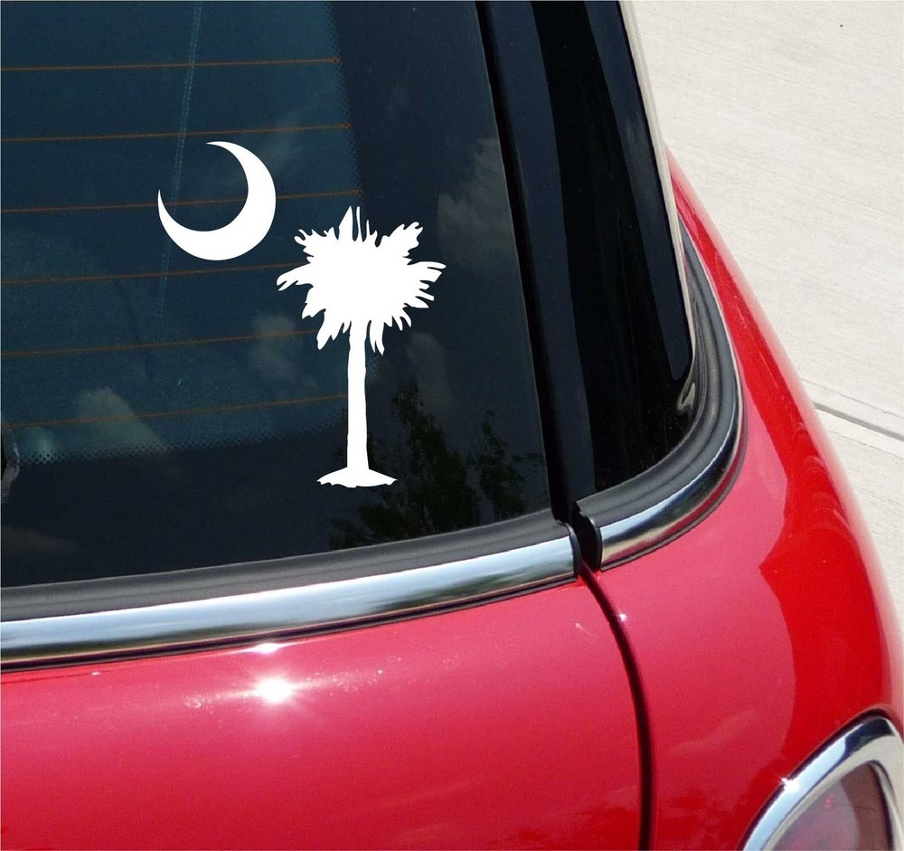 SOUTH CAROLINA FLAG PALMETTO SC PALMETTOS GRAPHIC DECAL STICKER ART CAR WALL