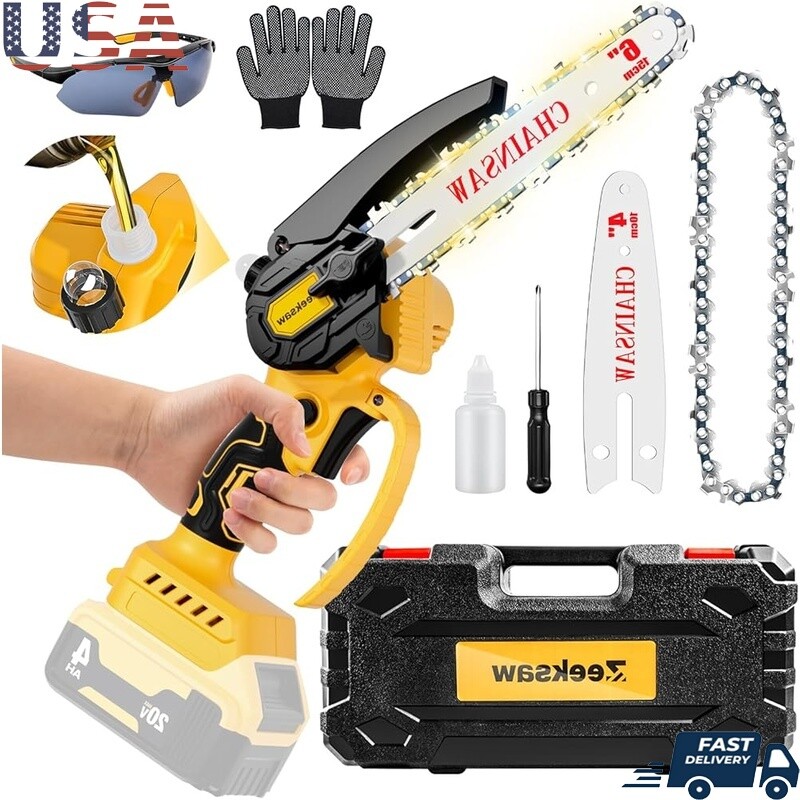 Mini Cordless Electric Chainsaw for Pruning Compatible with De-walt Batteries