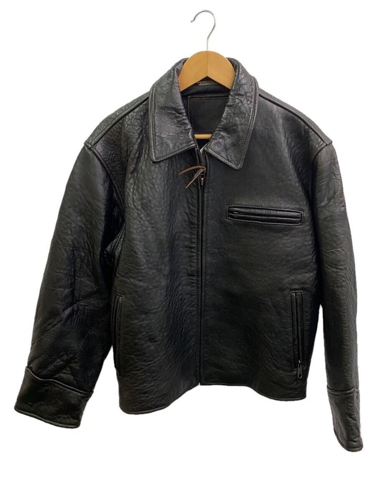Midcoast Black Sheepskin Leather Blouson Jacket Free Size 8405-21-104-3198