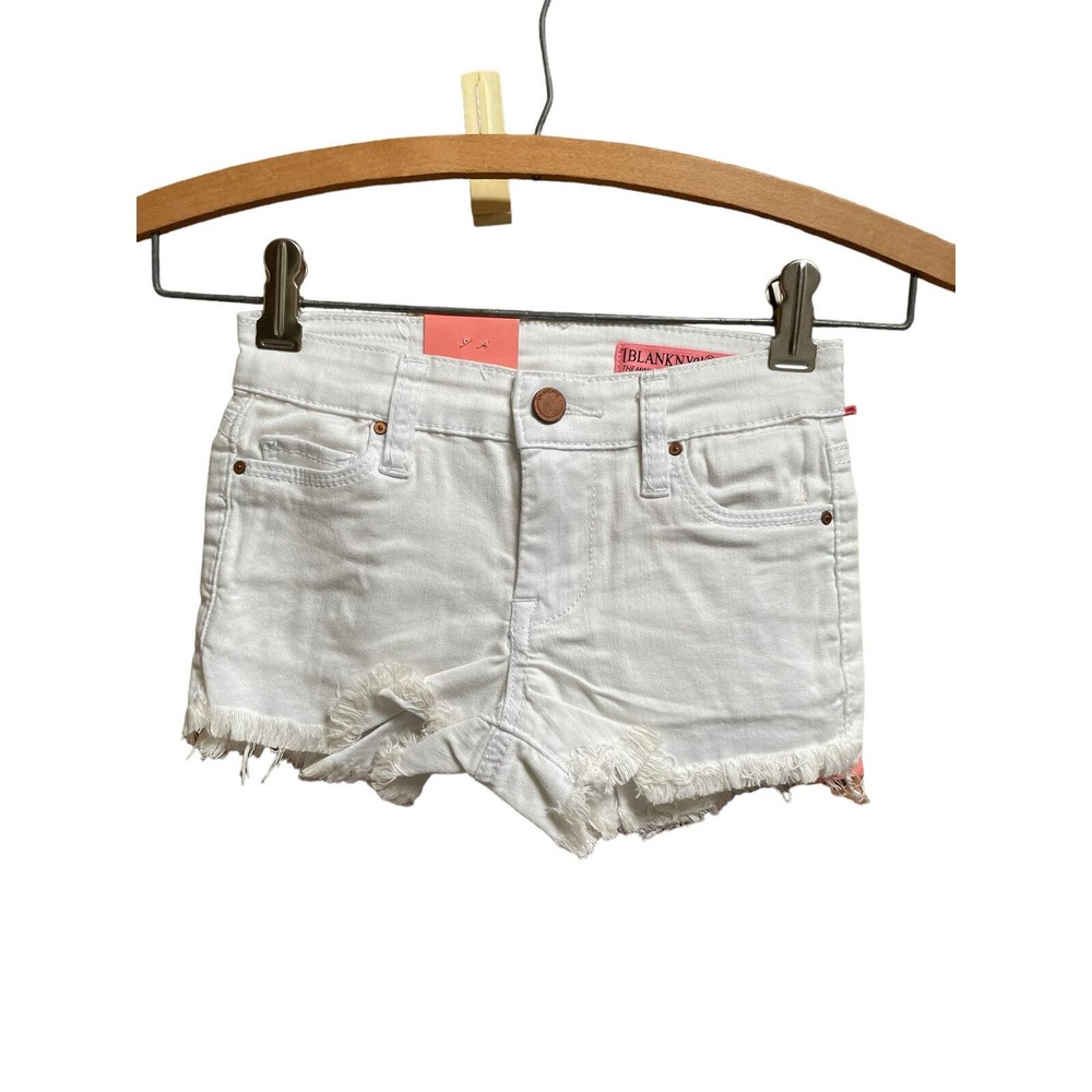 Blank NYC White Denim Jean Shorts Mini Mercer Super Skinny Size 8 Girls