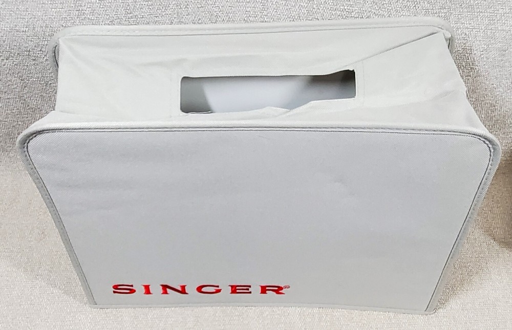 Small SINGER Sewing Machine Dust COVER Gray Stiff 15