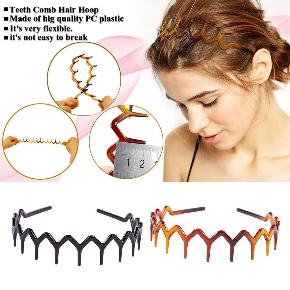 Black Sports Headband Wave Alice Style Unisex Hairband for Men & Women | US  