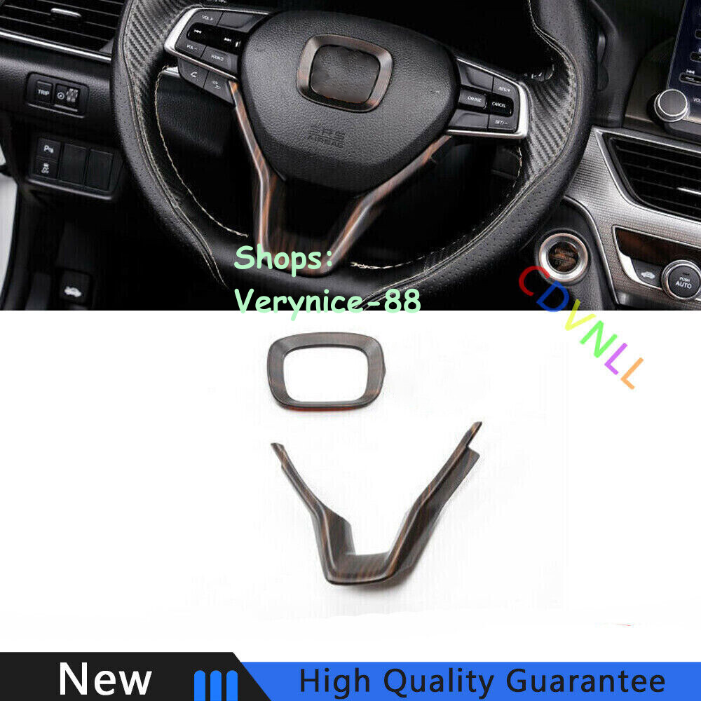 For Honda Accord 10th 2018-2022 Matte Wood Car Steering Wheel Decor Cover Trim