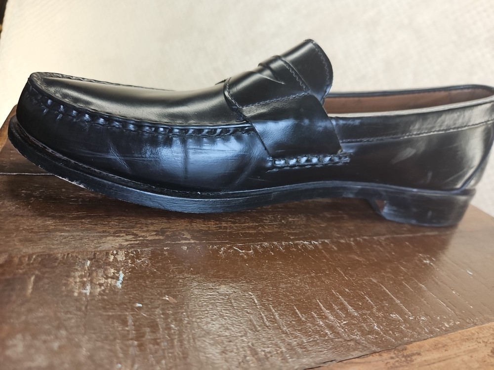 Allen Edmonds Walden Penny Loafer Size 10.5 Black Leather Made in USA 42470