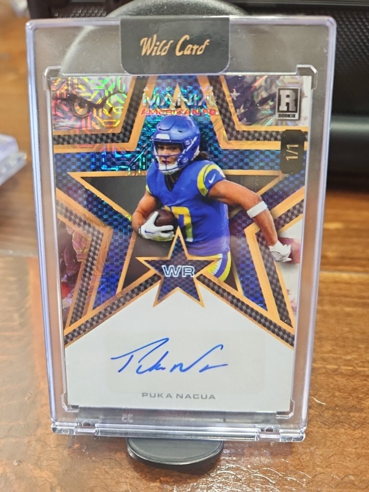 Puka Nacua ( 1/1 auto RC)  wild card auto mania