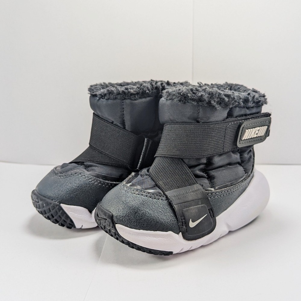 Nike Flex Advance Boots Snow Winter Size 9C Black & White Toddler DD0303-005