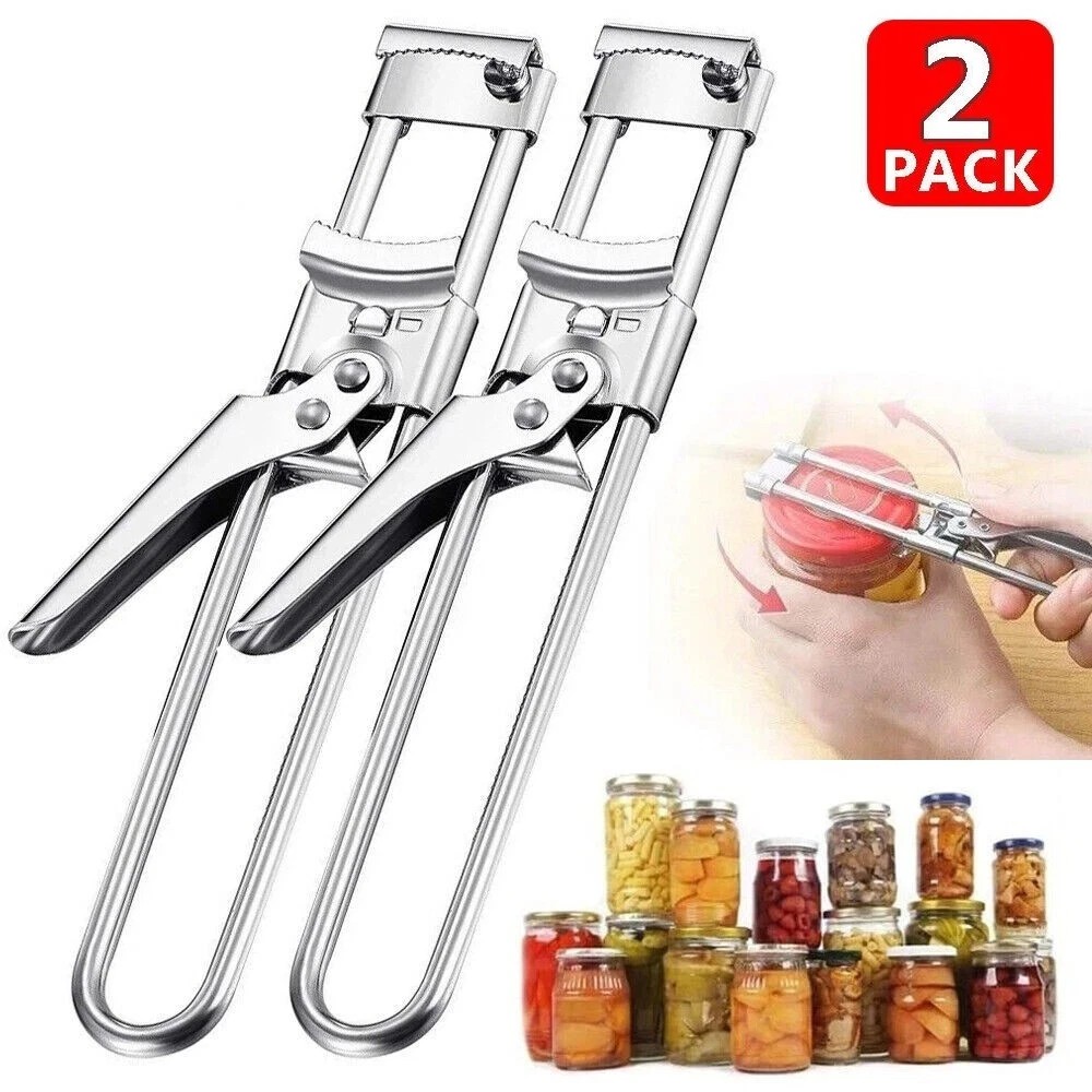Adjustable Hand Stainless Steel Easy Bottle Opener Jar Lid Twister Gripper Tool