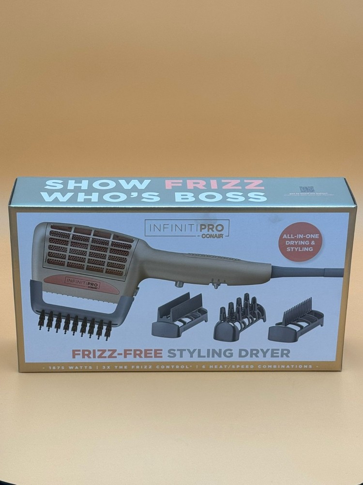 INFINITIPRO BY CONAIR 4-in-1 Frizz Free Styling Hair Dryer, 1875W Brand New