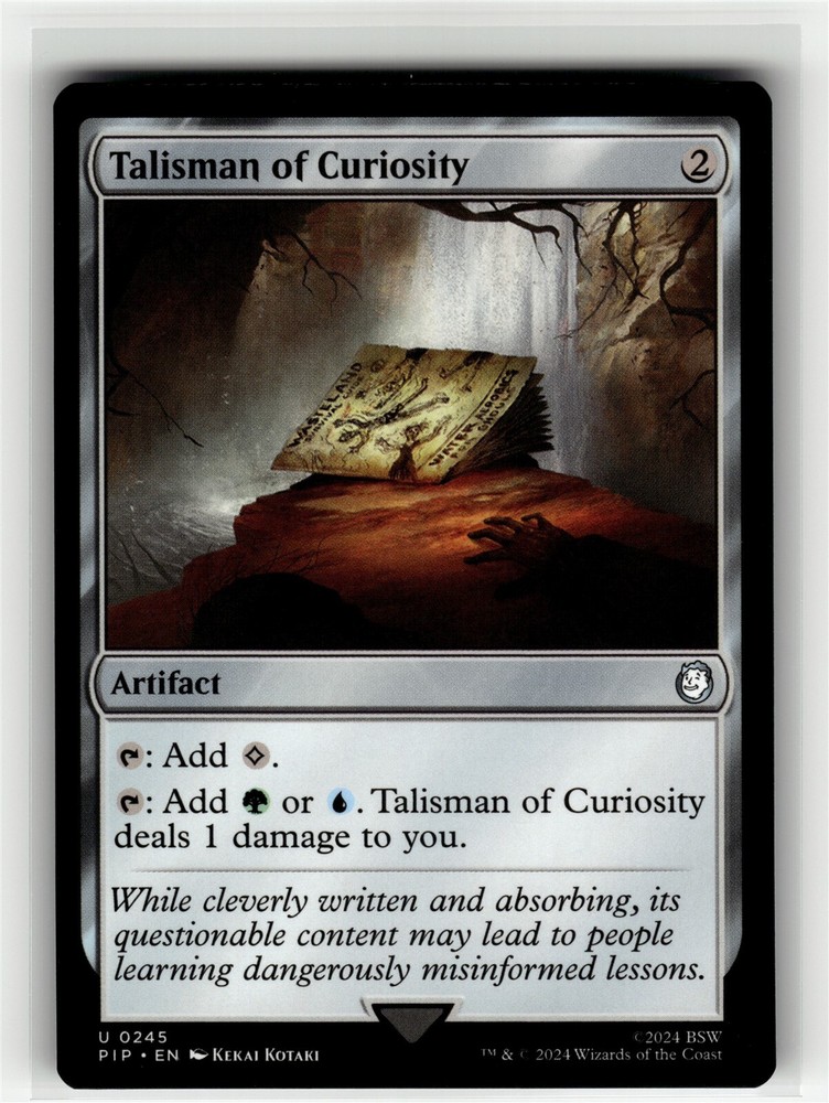 TALISMAN OF CURIOSITY Fallout Commander #245 PIP(NM+)(MTG)