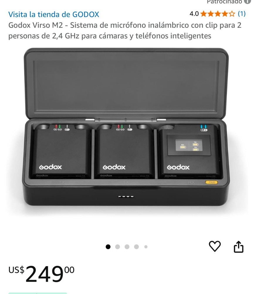 Godox Virso M2 Wireless Lavalier Mic 2.4GHz System for Crystal Clear Audio