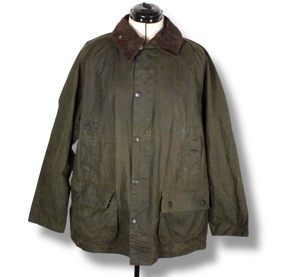 Barbour A100 Bedale Wax Jacket Sage Green C44 XL Vintage 1992 90s Country