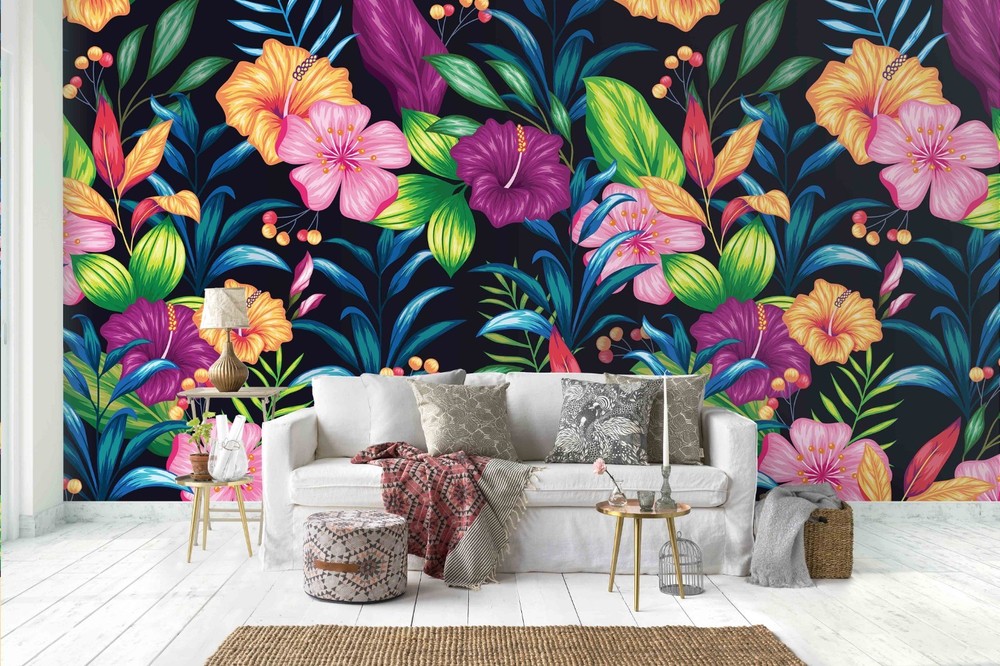 3D Flower Leaf Plantation Wall Murals Wallpaper Murals Wall Sticker