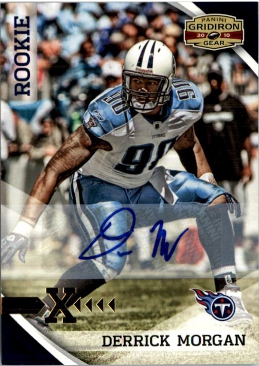 2010 Panini Gridiron Gear Autographs Gold X's Card #180 Derrick Morgan /299