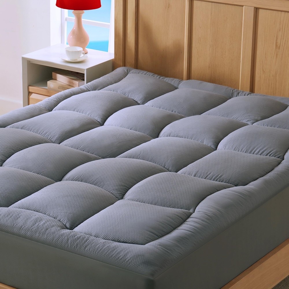 Full Size Mattress Topper, Quilted Fitted Cooling Mattress Pad for Double Bed...