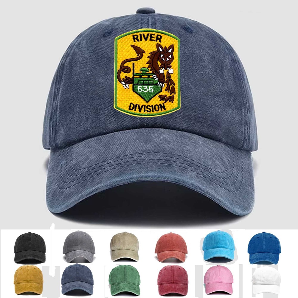 Custom Embroidered Hat RIVDIV 535 River Division, Veteran Cap, Trucker Hat, Gift