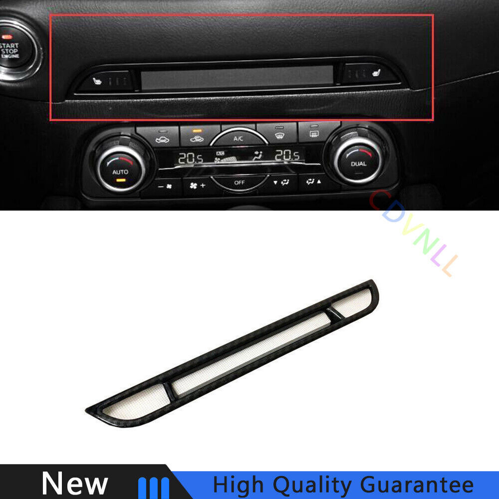 For Mazda CX-5 2017-2021 Carbon Fiber Car Center Console Seat Heater Cover Trim