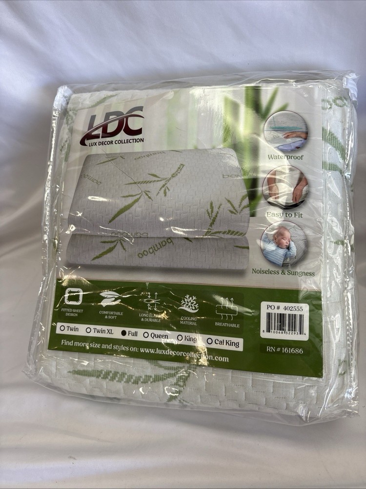 Breathable Bamboo Mattress Protector Hypoallergenic Waterproof Cover-image