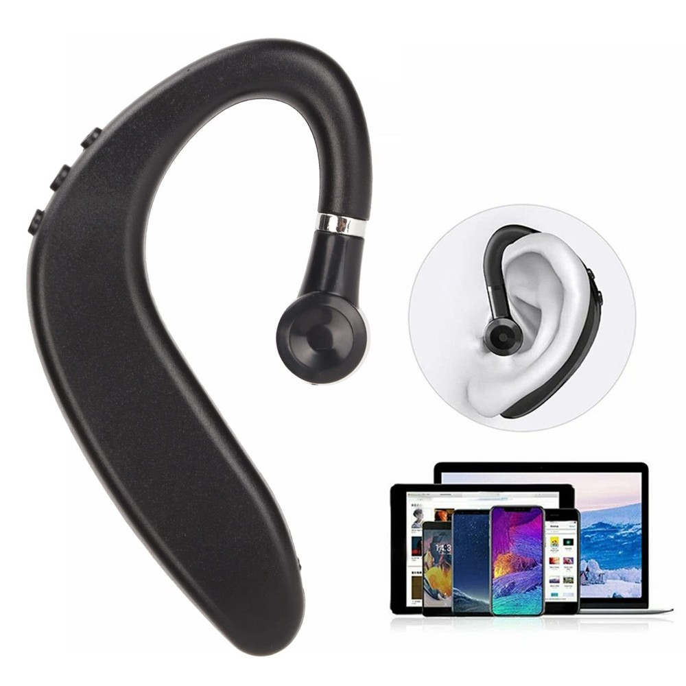 Single over-ear wireless earbud with 180-degree rotation and HD mic