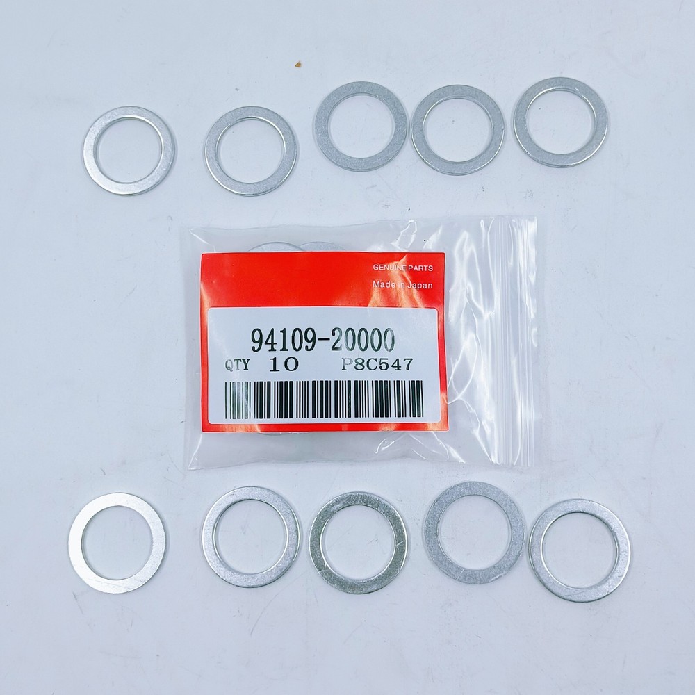20mm Oil Drain Plug Crush Washer Gaskets 10-Pack for Honda Acura 94109-20000