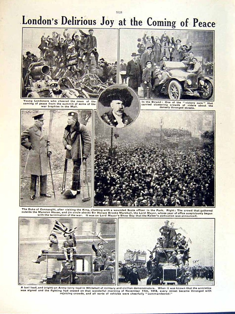 Original Old Vintage Print 1919 World War Westminster Abbey Siers Whitehall