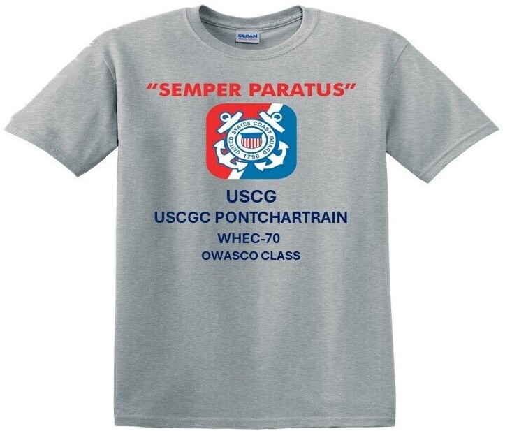 USCGC PONTCHARTRAIN  WHEC-70* OWASCO CLASS *SHIRTS.USCG OFFICIALLY LICENSED