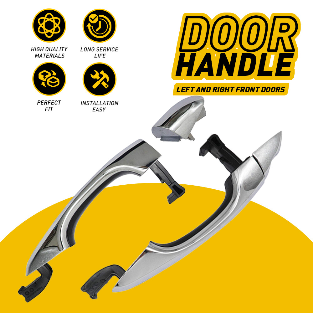 Exterior Door Handle For 2016-2020 Sorento Kia Rear Left & Right Pair Set Chrome