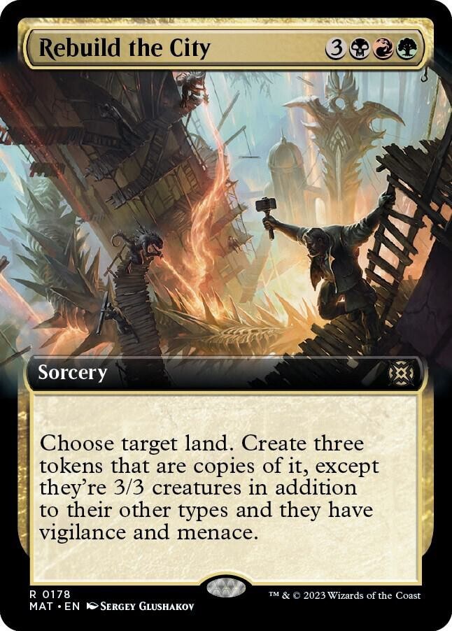 extended art REBUILD THE CITY 178 March of the Machine Aftermath MTG