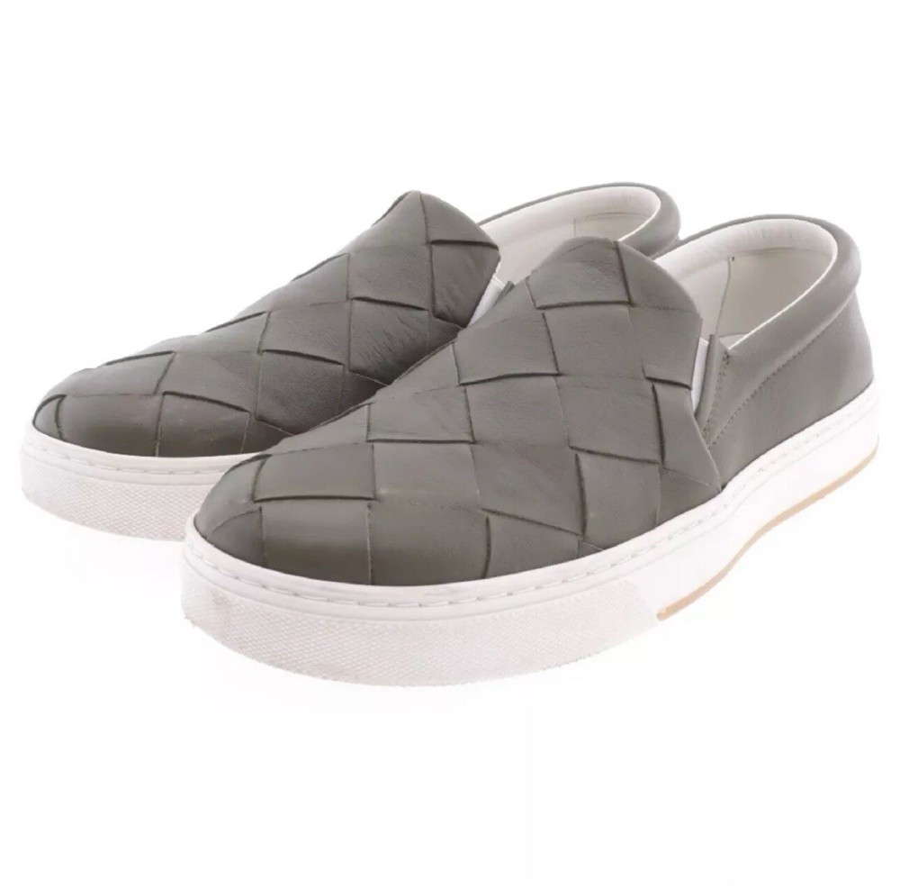 Men's Bottega Veneta Green Khaki Slip-On Sneakers Size 39 EU 6 US Womens