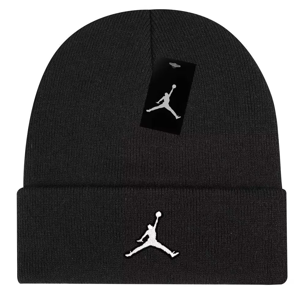 Jordan Unisex Cuffed Beanie Stretch Jump Man Winter Knit Hat Cap One Size Black