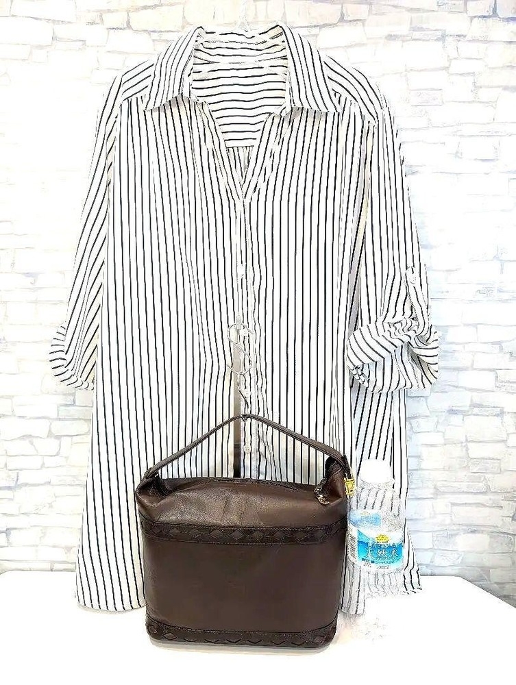 Vintage YSL Brown Leather Handbag Cute Gift from Japan