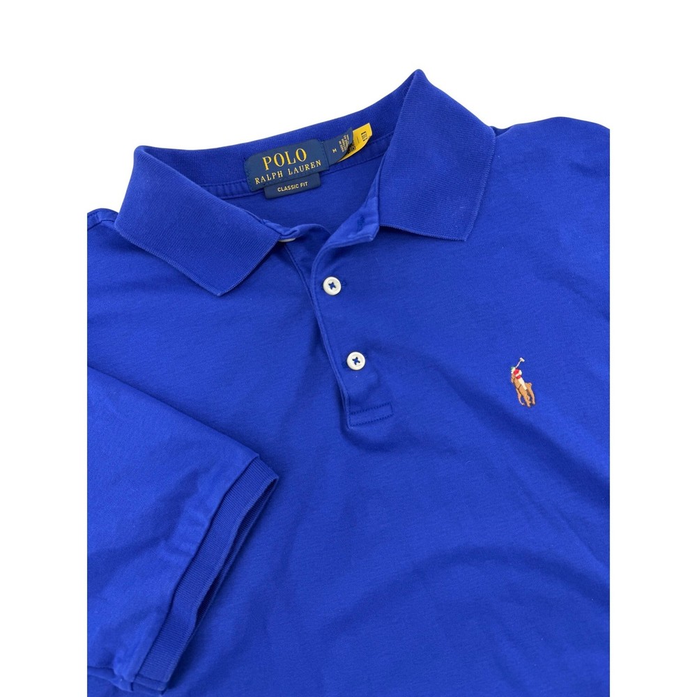 Polo Ralph Lauren Mens Size M Classic Fit Short Sleeve Polo Shirt Royal Blue