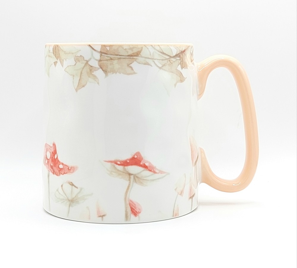 14oz Ceramic Watercolor Mushroom Forest Coffee Mug by Strawberry Street