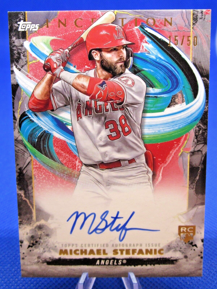 2023 TOPPS INCEPTION #BRES-MS MICHAEL STEFANIC AUTOGRAPHED AUTO RED 15/50