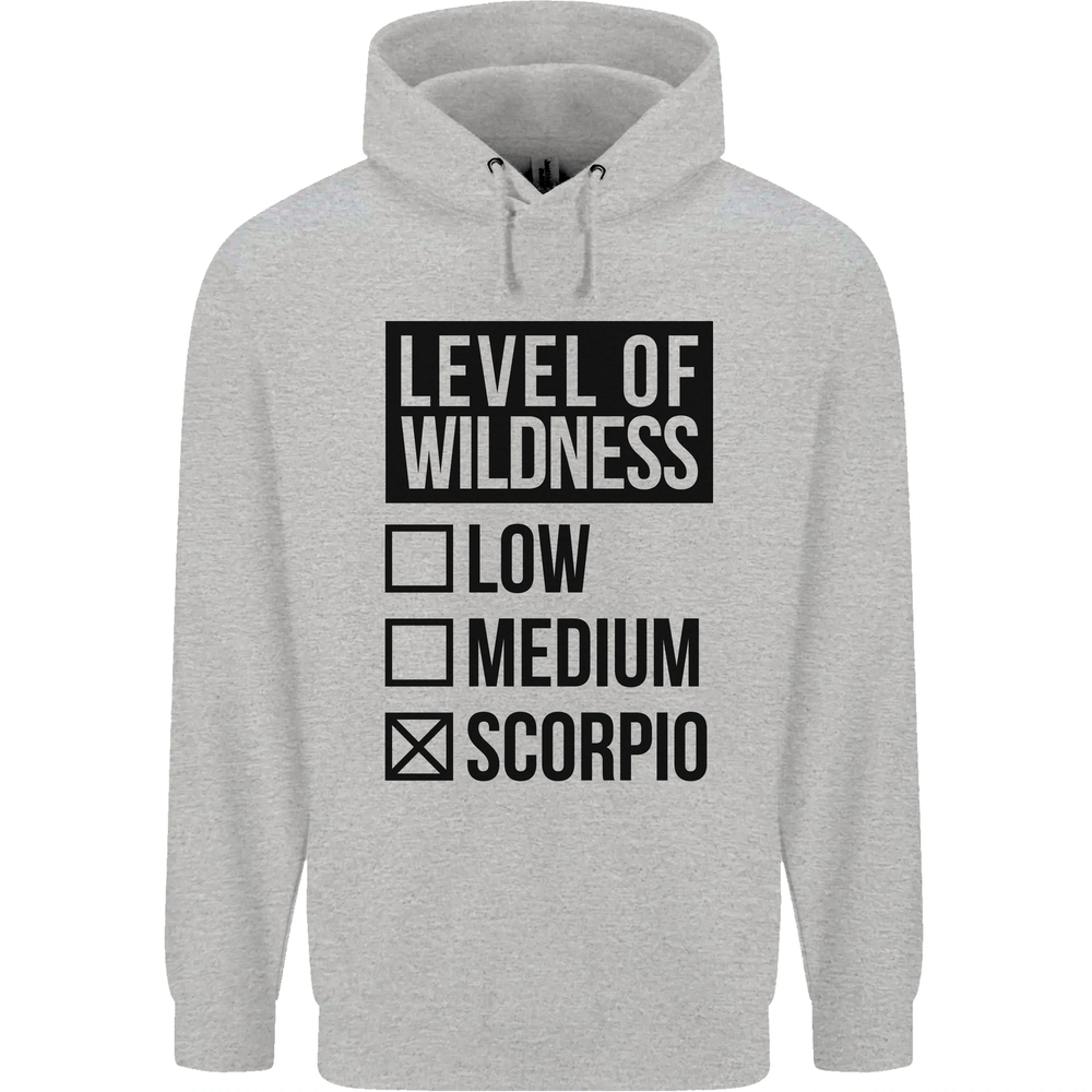 Levels of Wildness Scorpio Mens 80% Cotton Hoodie
