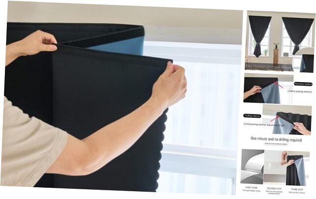 Self-Adhesive Portable Blackout Curtain 47x72 Inches Single Panel